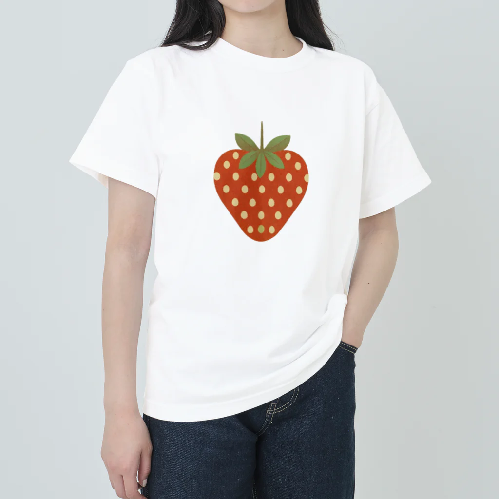 シンプル 組み合わせ用 ファッションのシンプル いちご Heavyweight T-Shirt