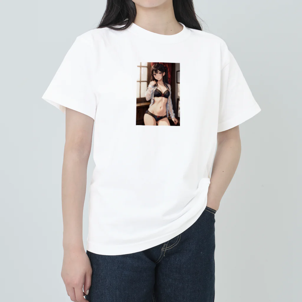 inoken_のカワイイ下着女子 ヘビーウェイトTシャツ