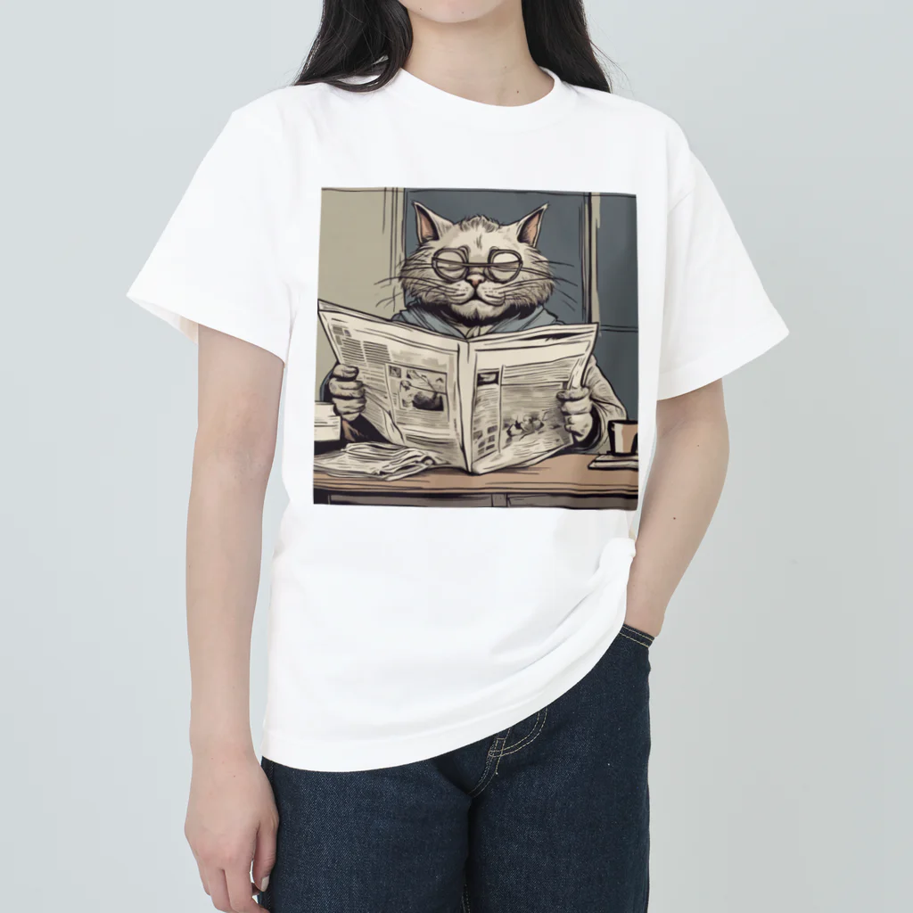 ローズのおじ猫 Heavyweight T-Shirt