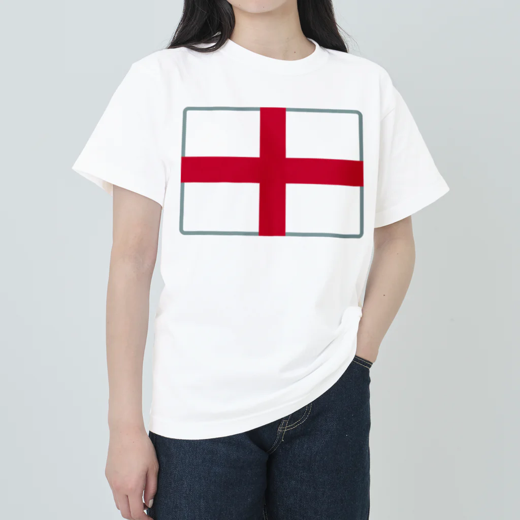 お絵かき屋さんのイングランドの国旗 Heavyweight T-Shirt