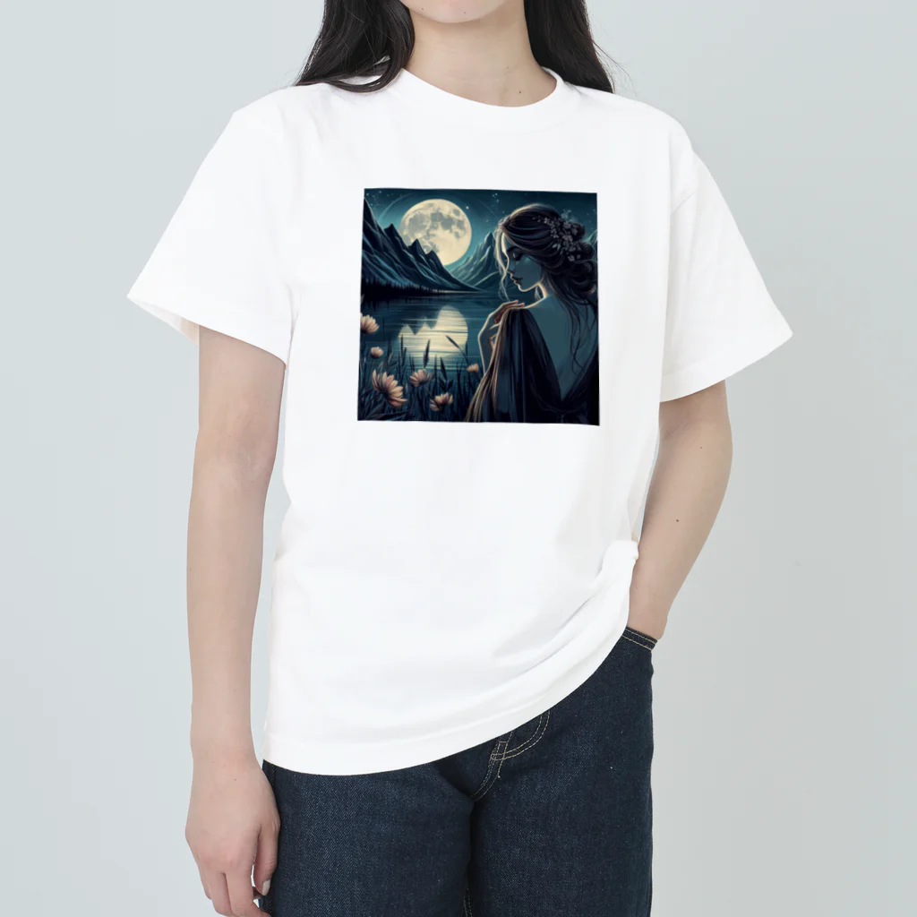 チロライショップの月夜の ヘビーウェイトTシャツ