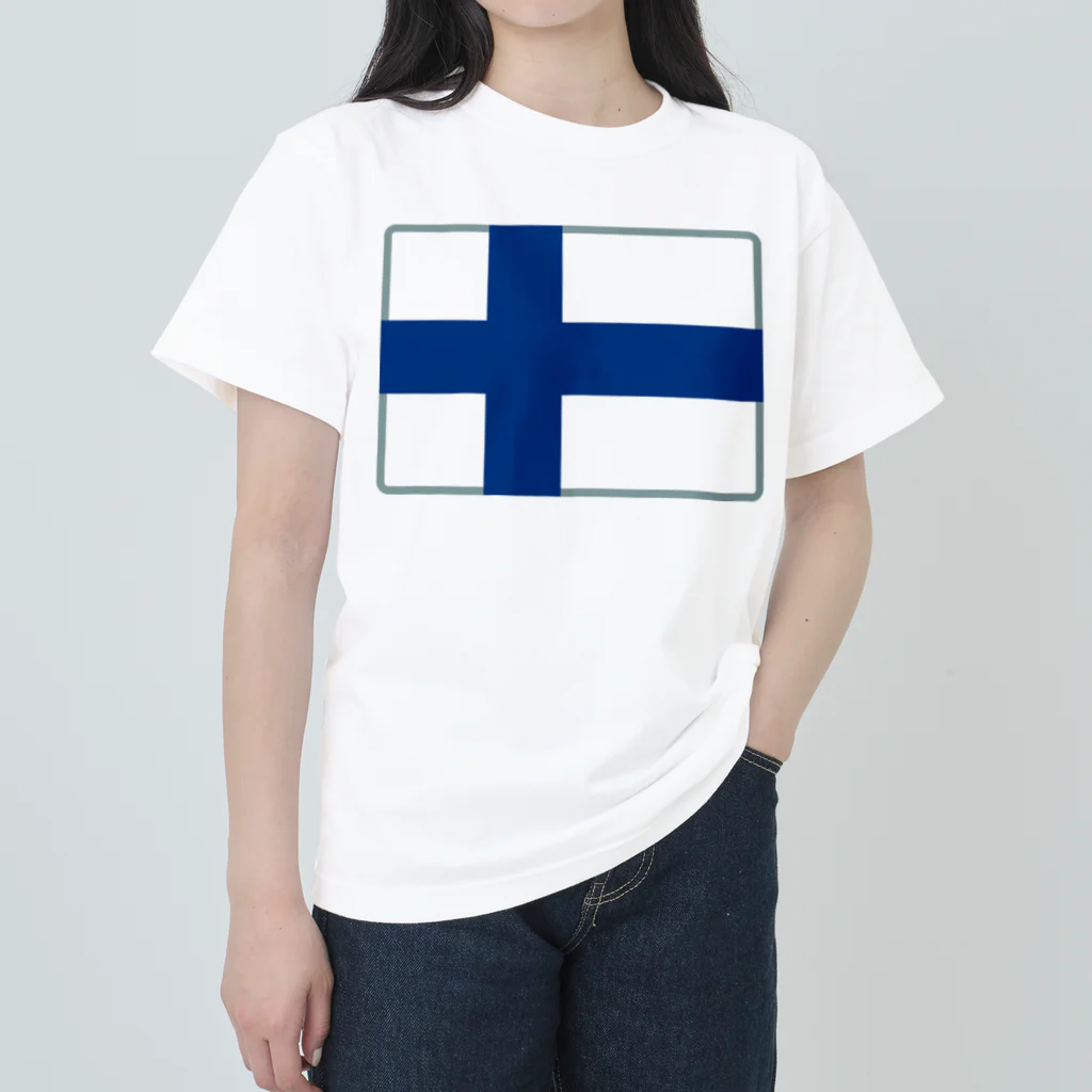 お絵かき屋さんのフィンランドの国旗 Heavyweight T-Shirt