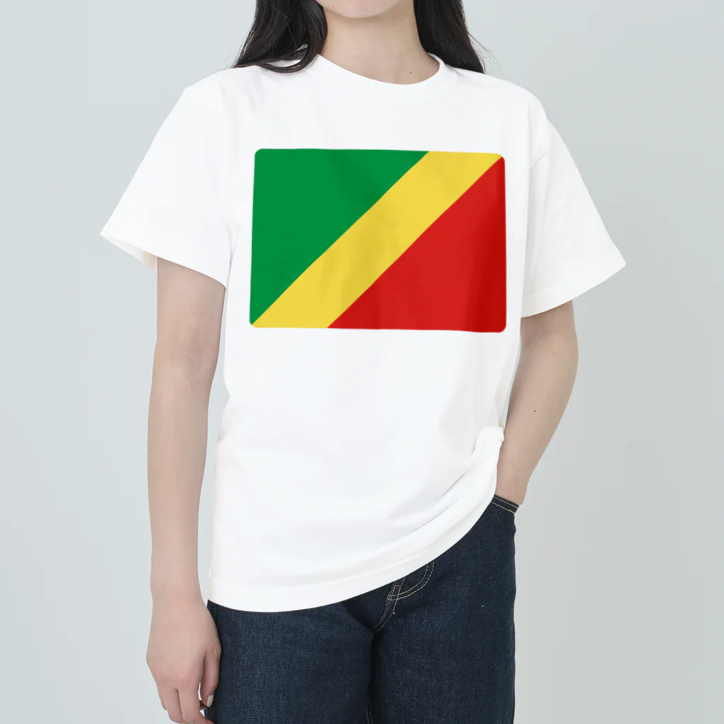 お絵かき屋さんのコンゴ共和国の国旗 Heavyweight T-Shirt