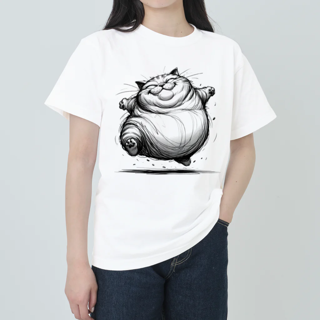 ねこったなぁのぷく丸 ヘビーウェイトTシャツ