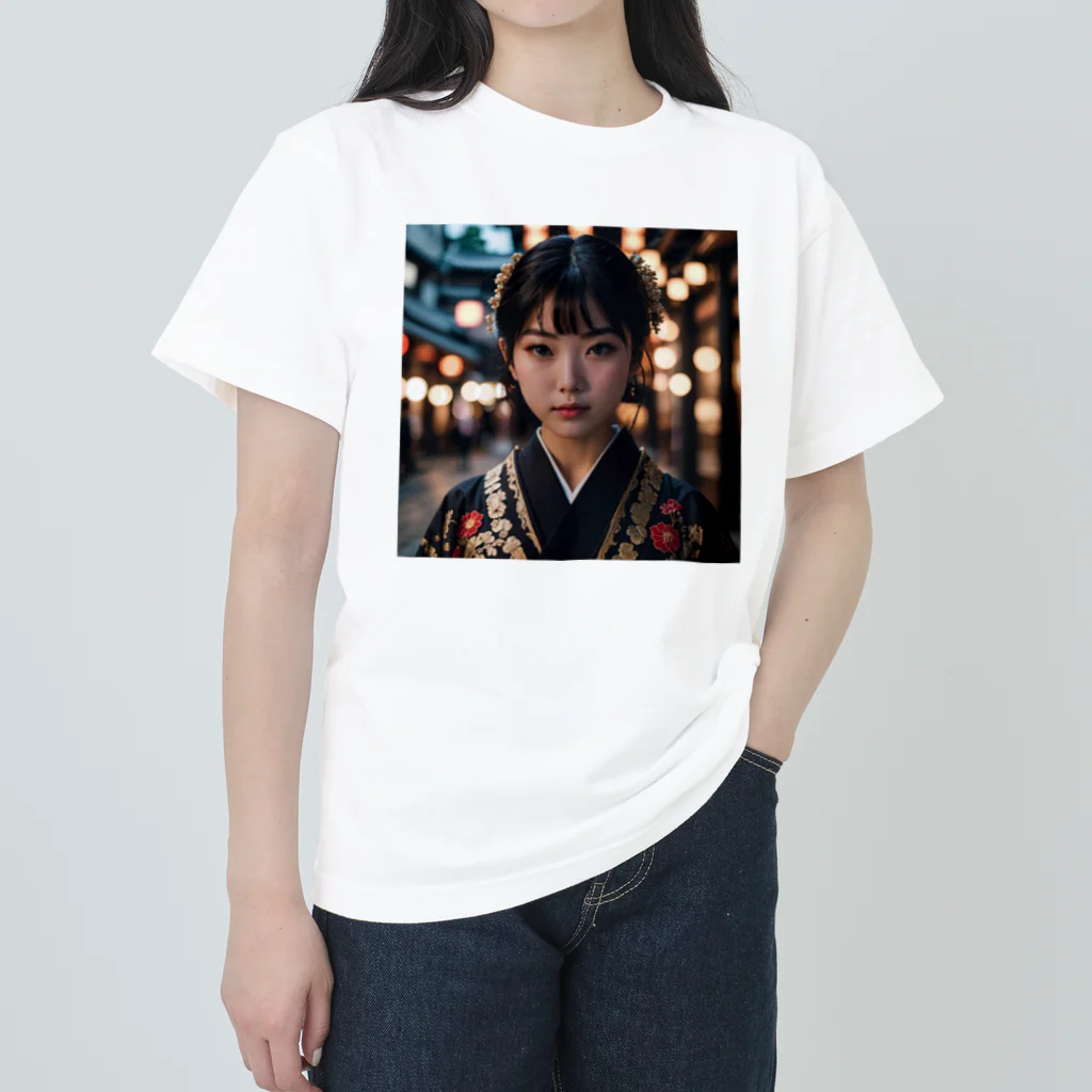 yuyuu_youtubeの着物の少女 Heavyweight T-Shirt