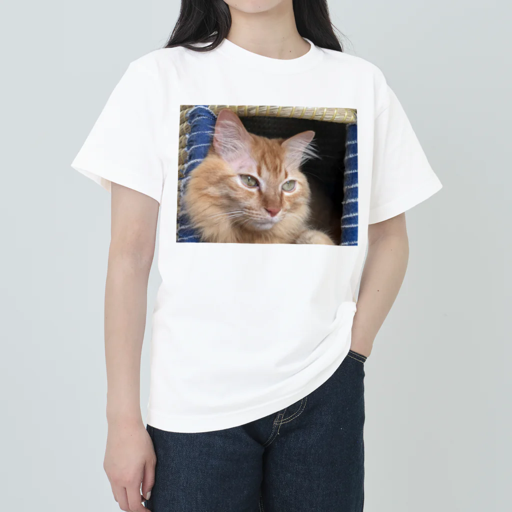 chibi_Lのちぐらでくつろぐチビエル Heavyweight T-Shirt