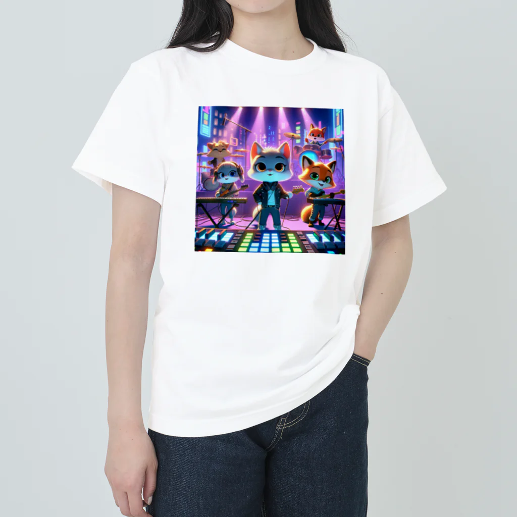 ANIMAL HEROES -musical band-のネオンナイト・メロディー: アニマルシティライブ ヘビーウェイトTシャツ