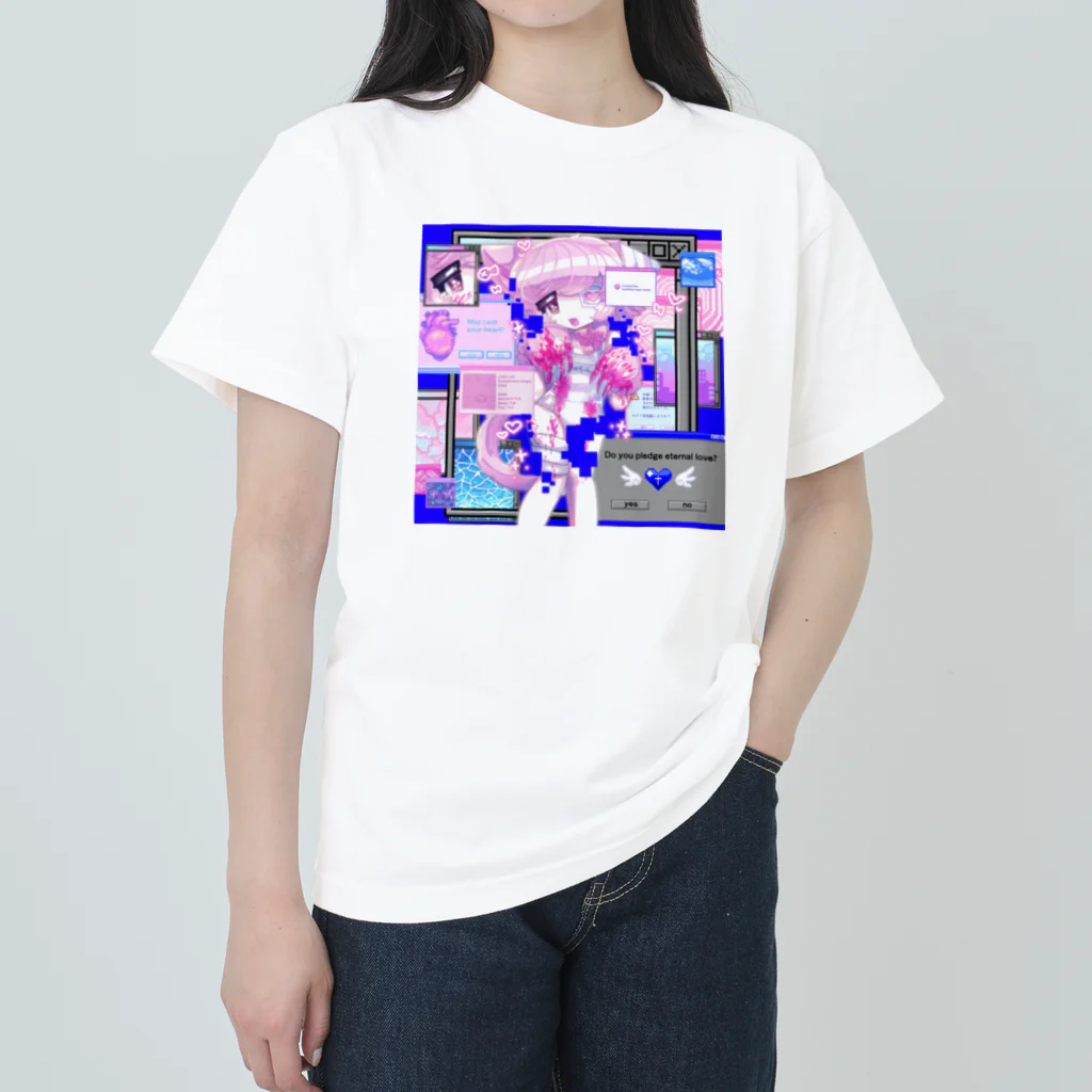 ムラサキゲジゲジのオンラインショップのマカロン ぐちゃぐちゃサイバー Heavyweight T-Shirt