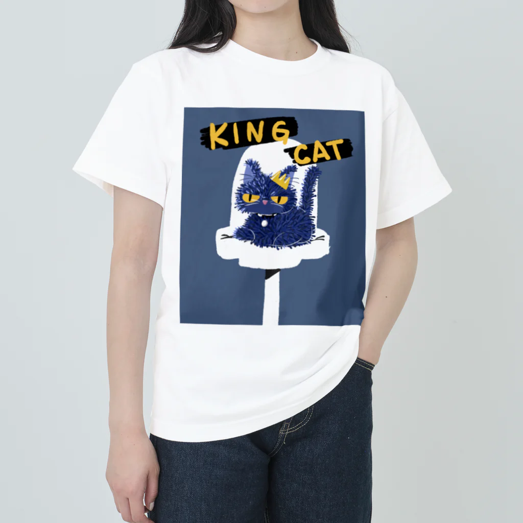 リクのキングキャット ヘビーウェイトTシャツ