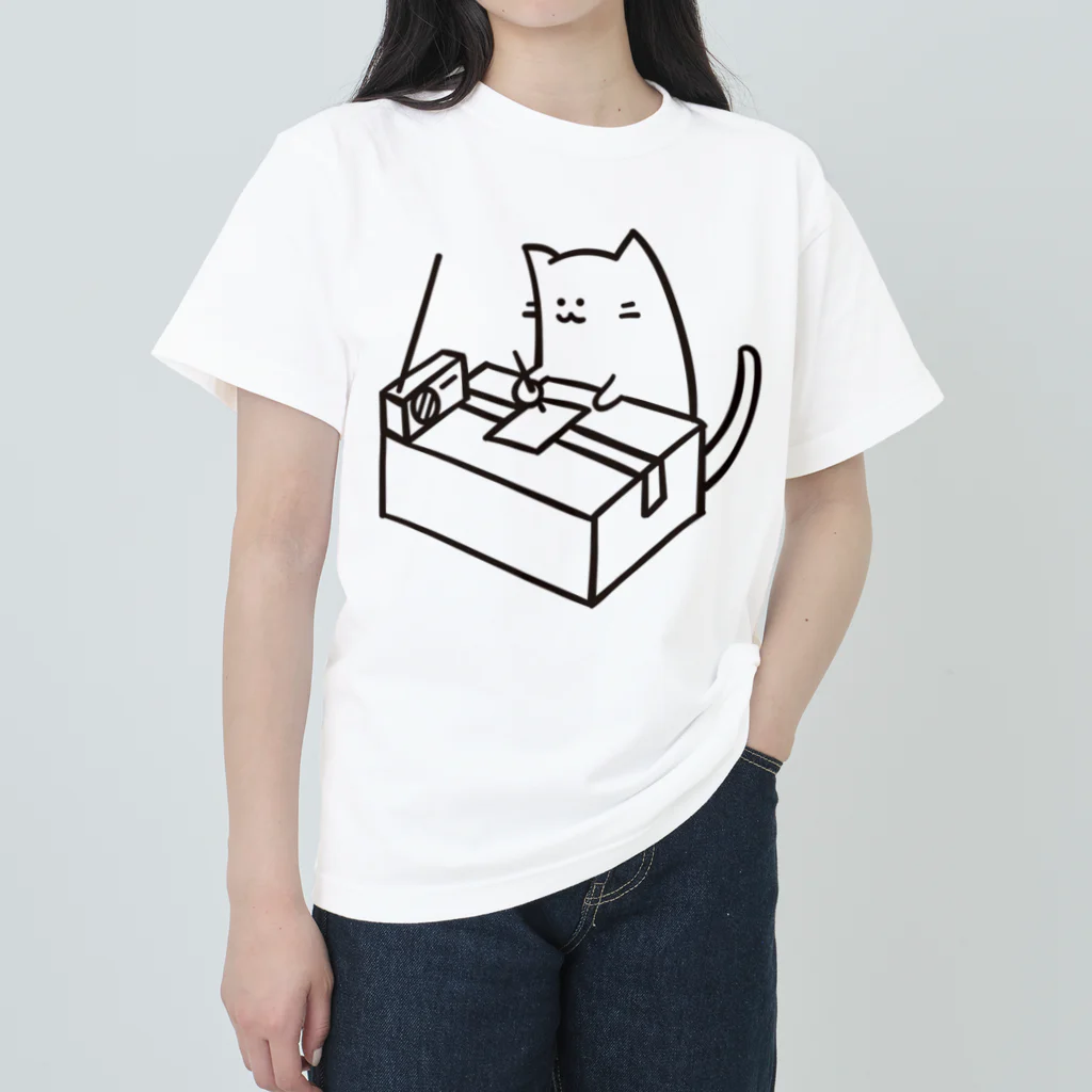 キマグレインクのハガキ職にゃん ヘビーウェイトTシャツ