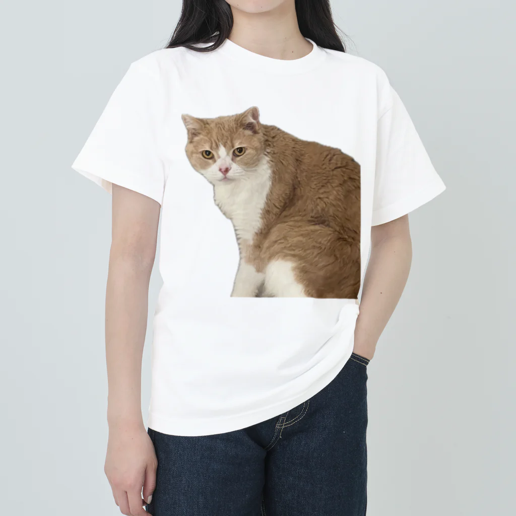 Mashlyのマシロくん猫グッズ ヘビーウェイトTシャツ