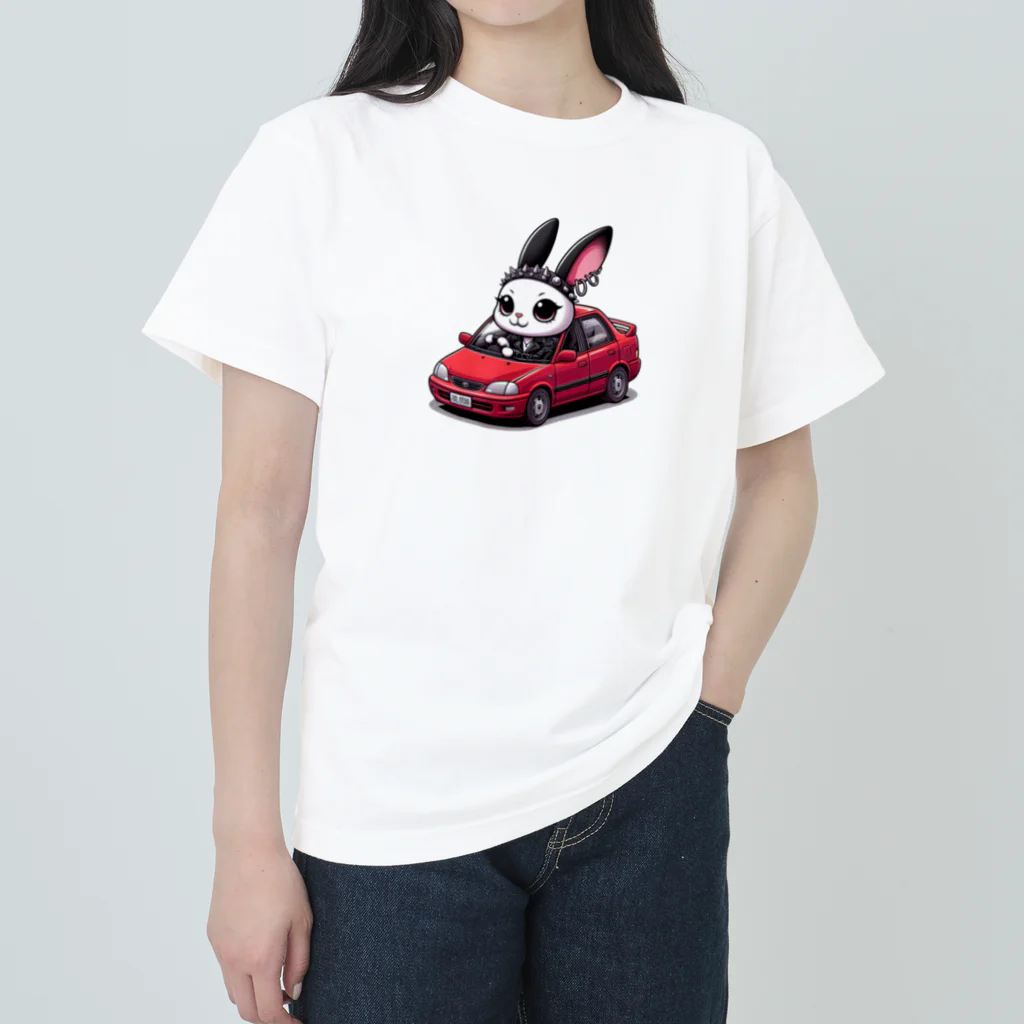 momonekokoのエモいウサギ ヘビーウェイトTシャツ