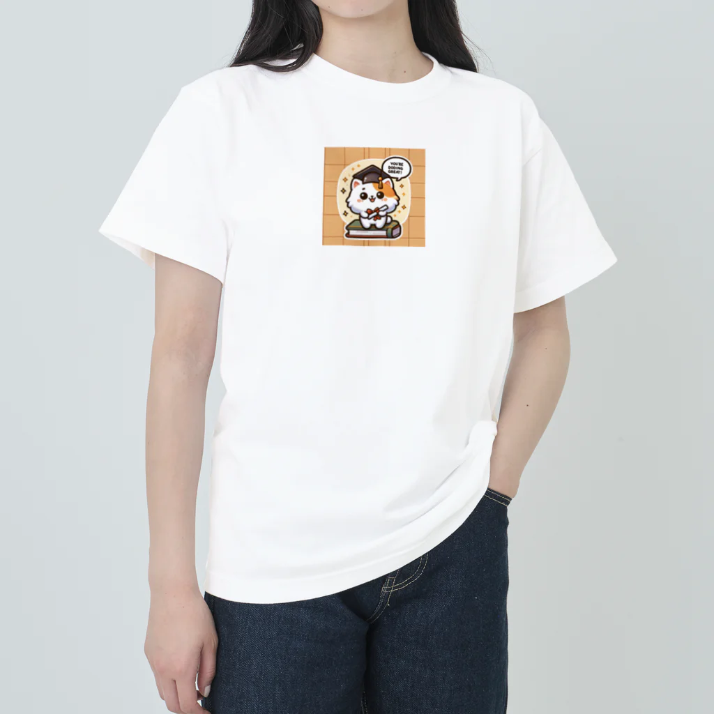 子猫カーニバルの子猫の応援 Heavyweight T-Shirt