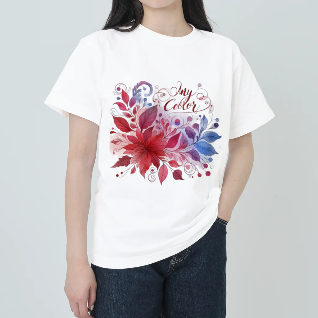 MILIKUのMy Color 赤と紫 ヘビーウェイトTシャツ