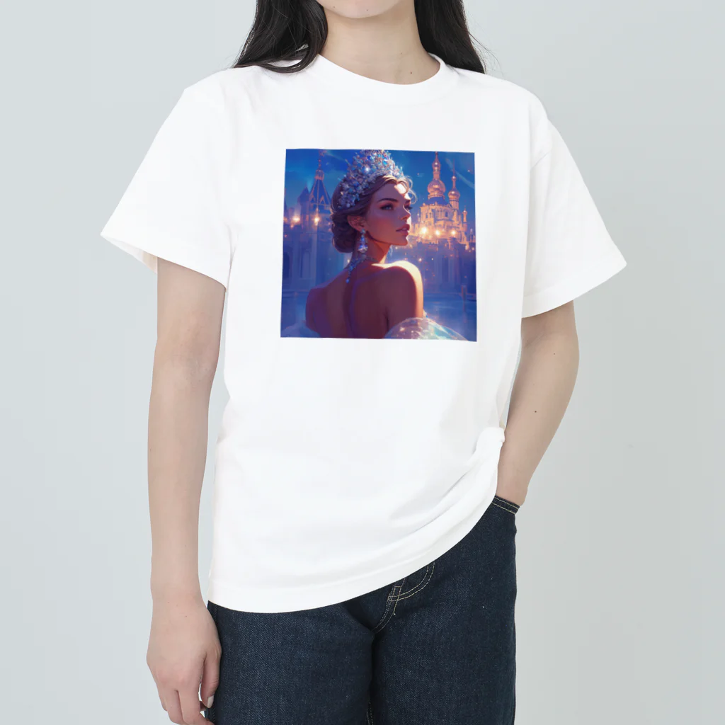 AQUAMETAVERSEの宵闇に輝くクリスタルの女王 Marsa 106 ヘビーウェイトTシャツ