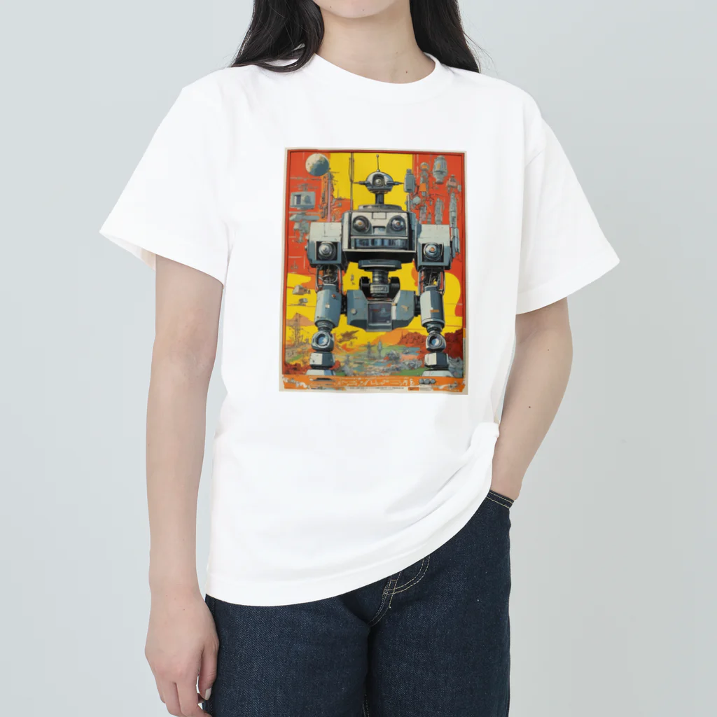 mirinconixのレトロで大きくてジャンクな戦闘用ロボットくん Heavyweight T-Shirt