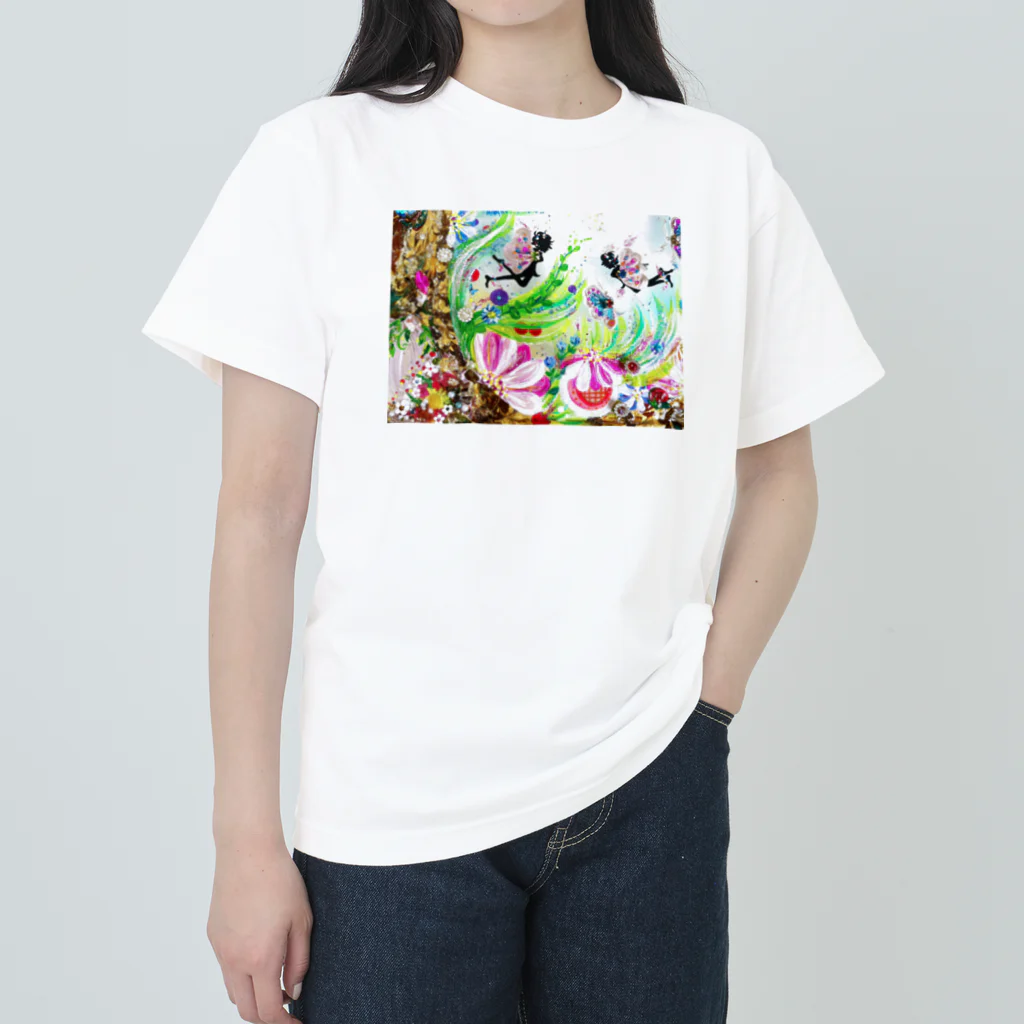 yukie8139の二人の妖精 ヘビーウェイトTシャツ