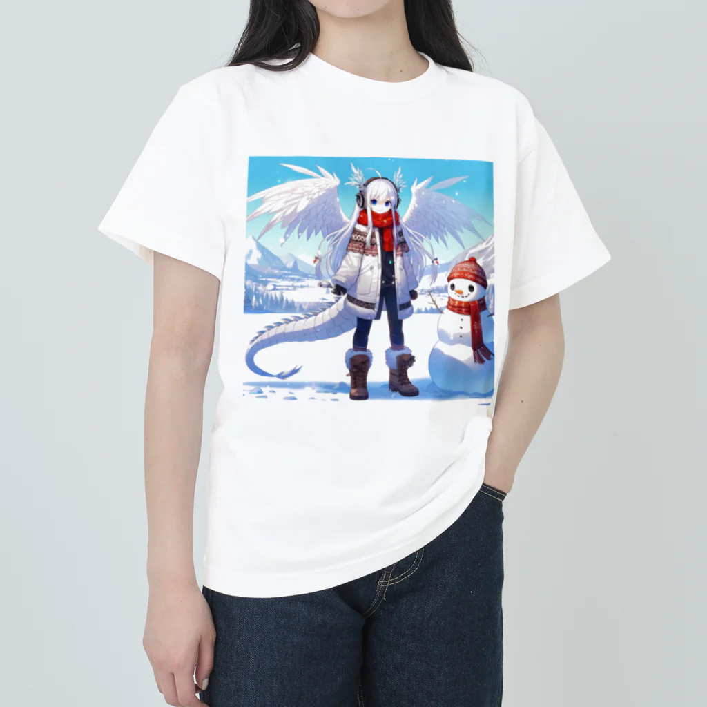 静寂工房の音の氷のドラゴン（Ice Dragons） Heavyweight T-Shirt