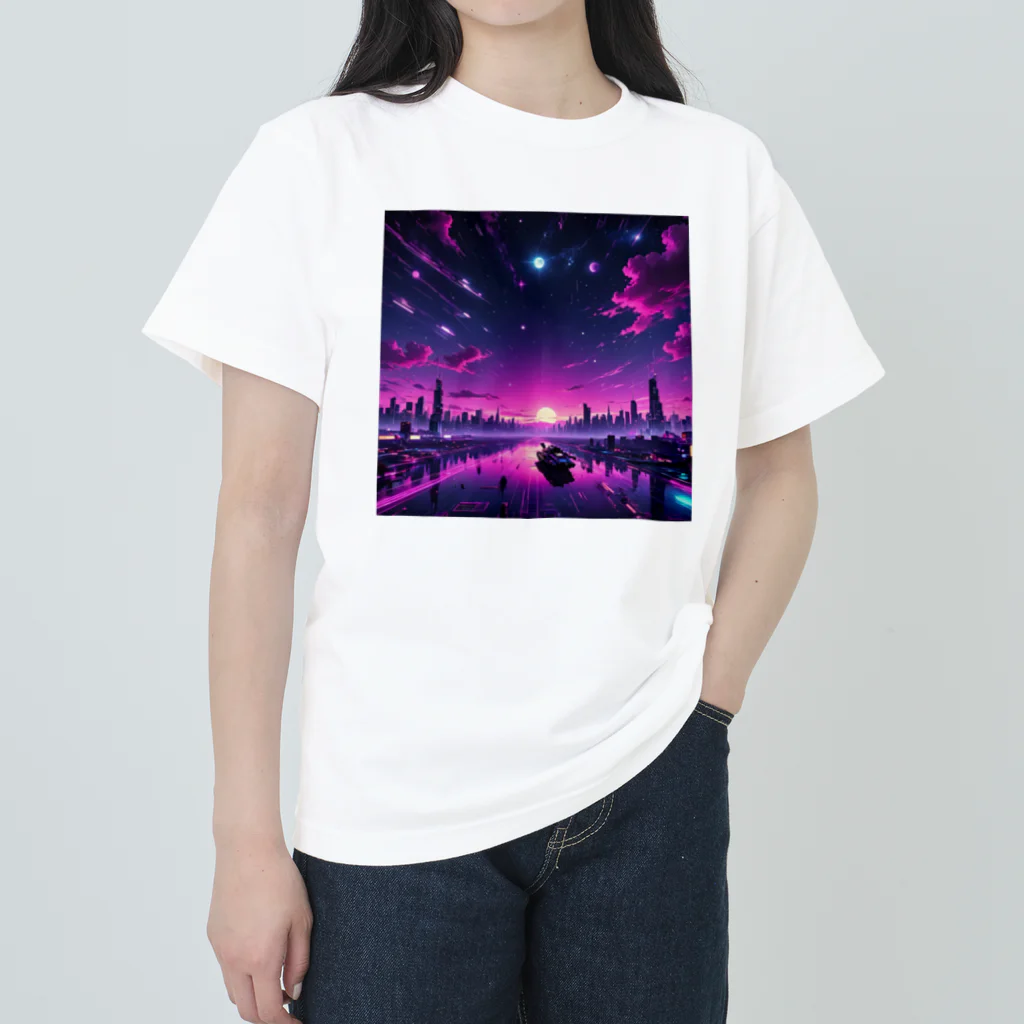 LUF_jpsのPurple sunset Heavyweight T-Shirt