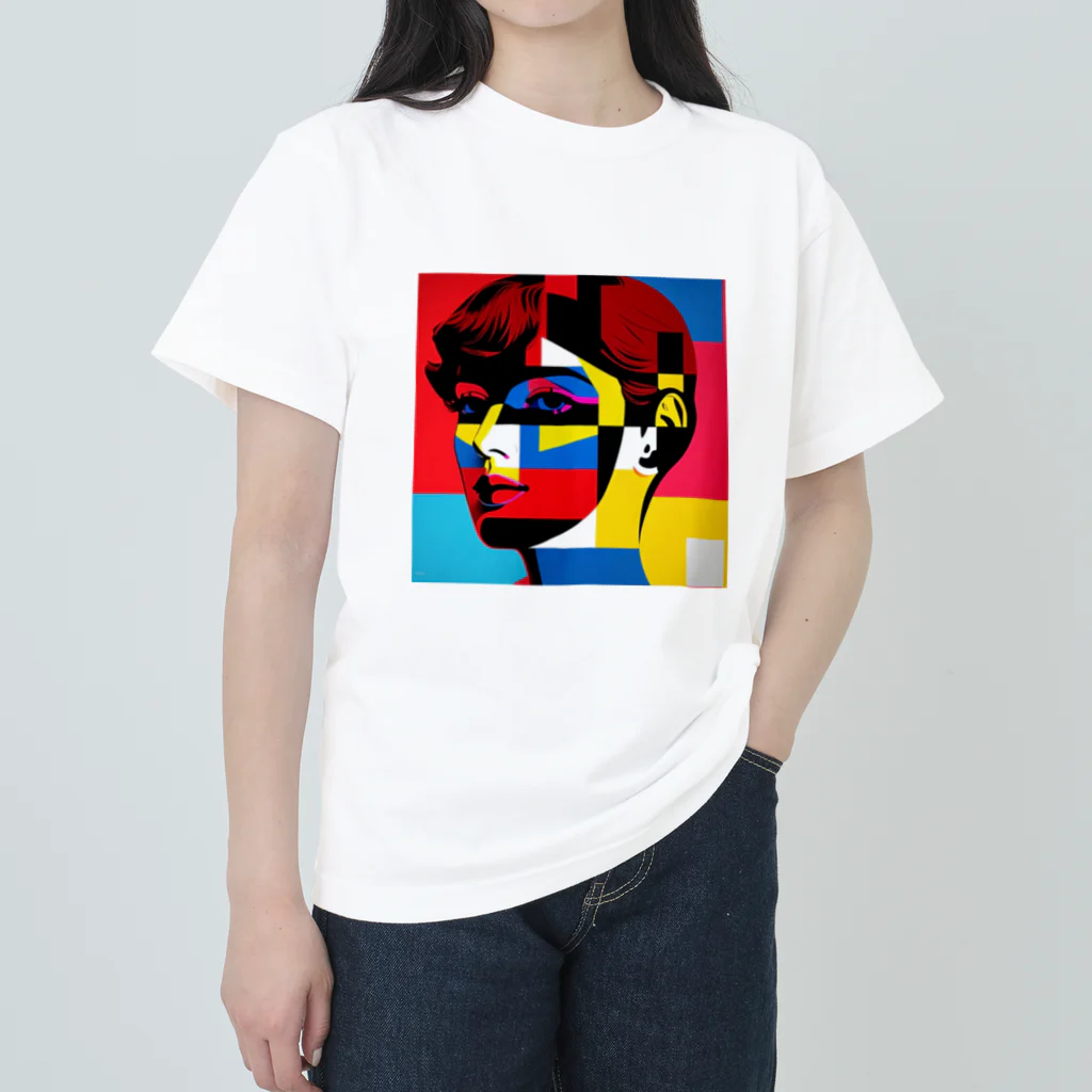 naviyのpop art rainbow  woman ヘビーウェイトTシャツ