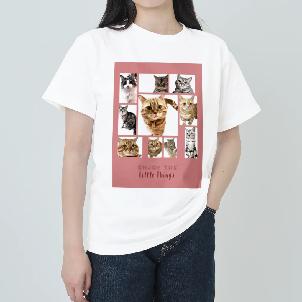 ねこもふ生活のねこもふ生活 ヘビーウェイトTシャツ