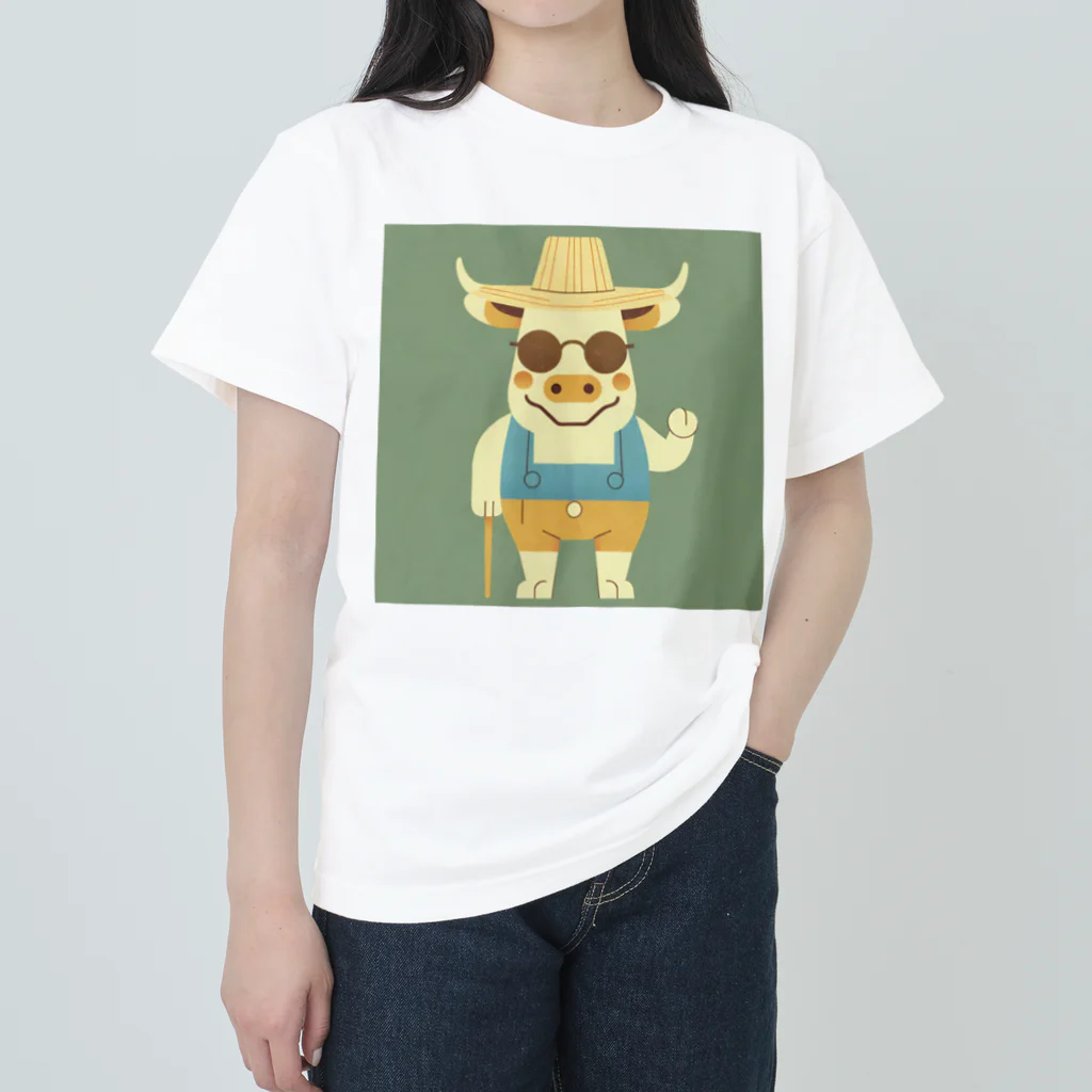 なべなべSHOPの牛のケイン ヘビーウェイトTシャツ
