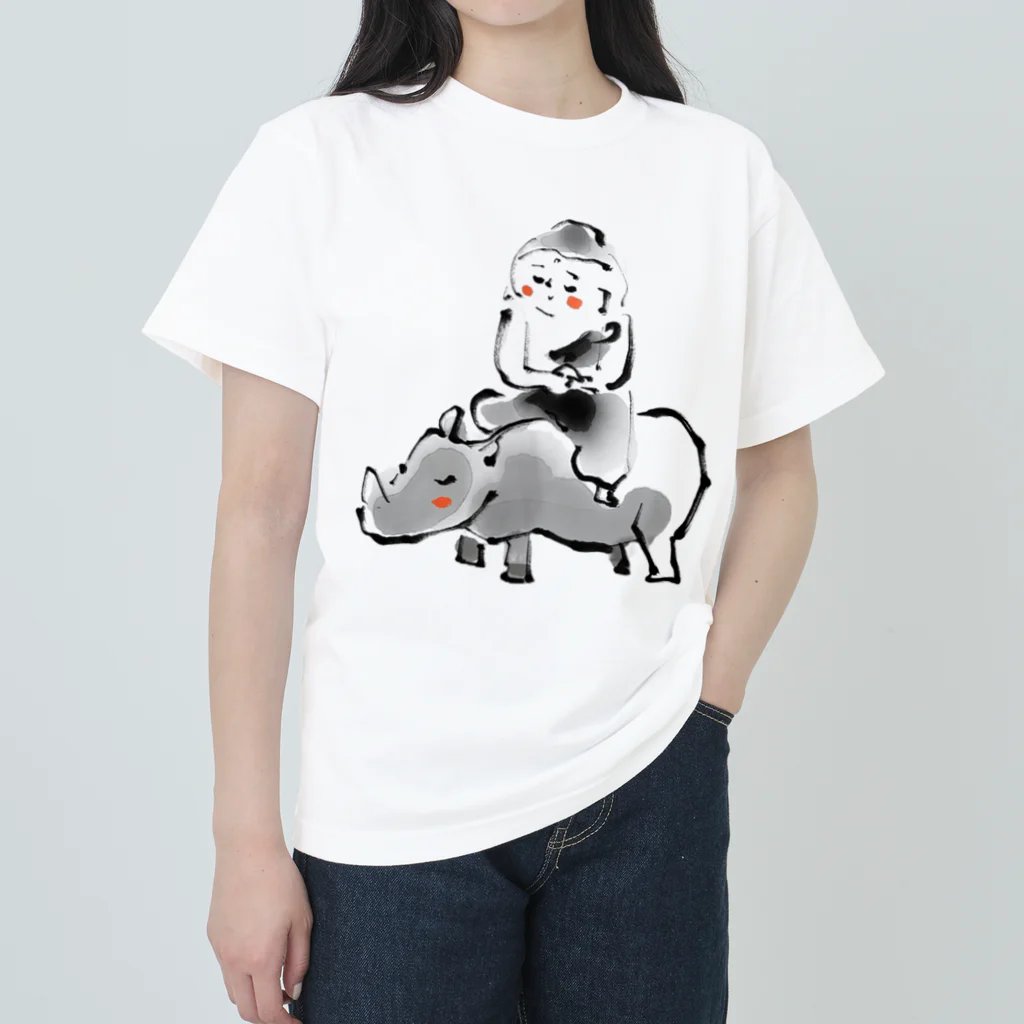 坊さん玩具工房の犀の角（ノーマルver.） Heavyweight T-Shirt