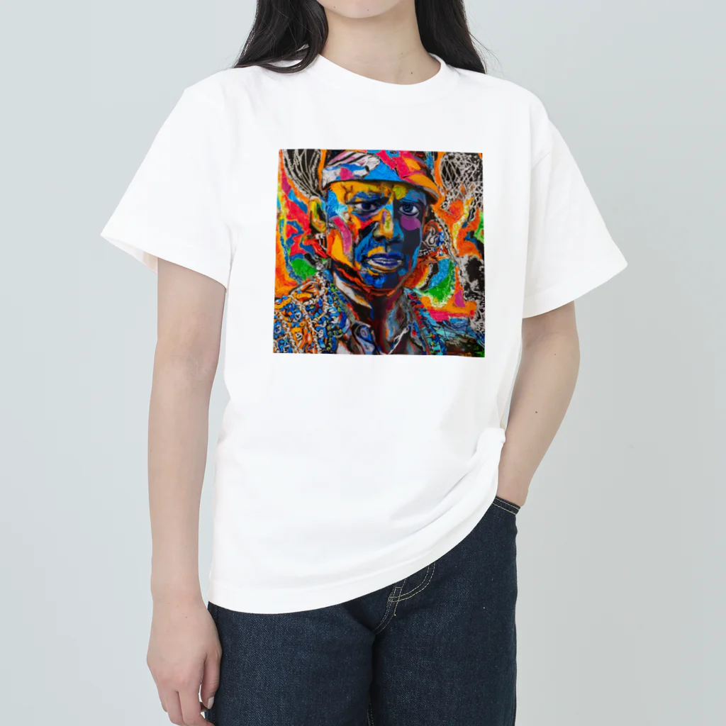 ヲシラリカのカラフル　アート　男性 Heavyweight T-Shirt