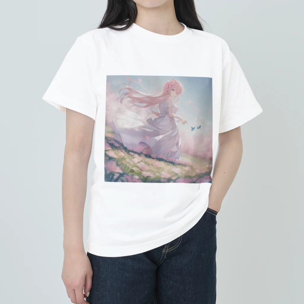 R-mayの草原の少女 ヘビーウェイトTシャツ