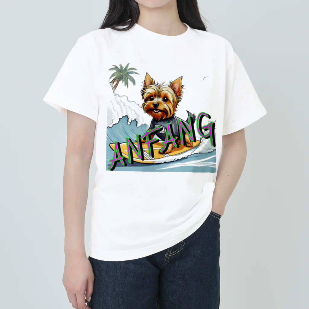 ANFANG のANFANG 波乗りヨーキー Heavyweight T-Shirt