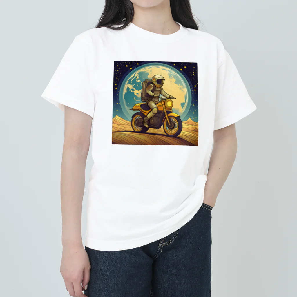 shime_savaの月面バイク乗り Heavyweight T-Shirt