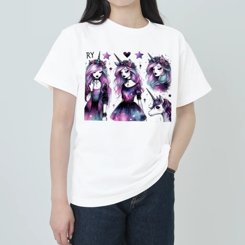 momonekokoのユニコーンGIRL ヘビーウェイトTシャツ