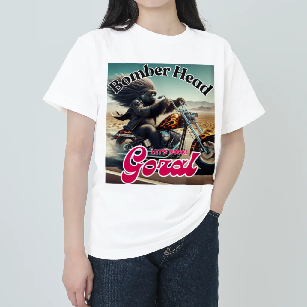 Donky Goriのボンバーヘッド1 Heavyweight T-Shirt