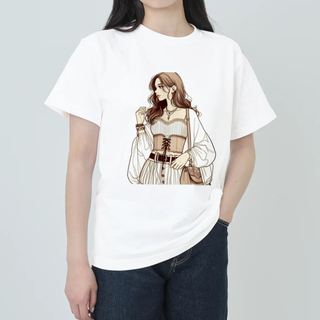 room-chaconneの寺町通りの貴子 Heavyweight T-Shirt