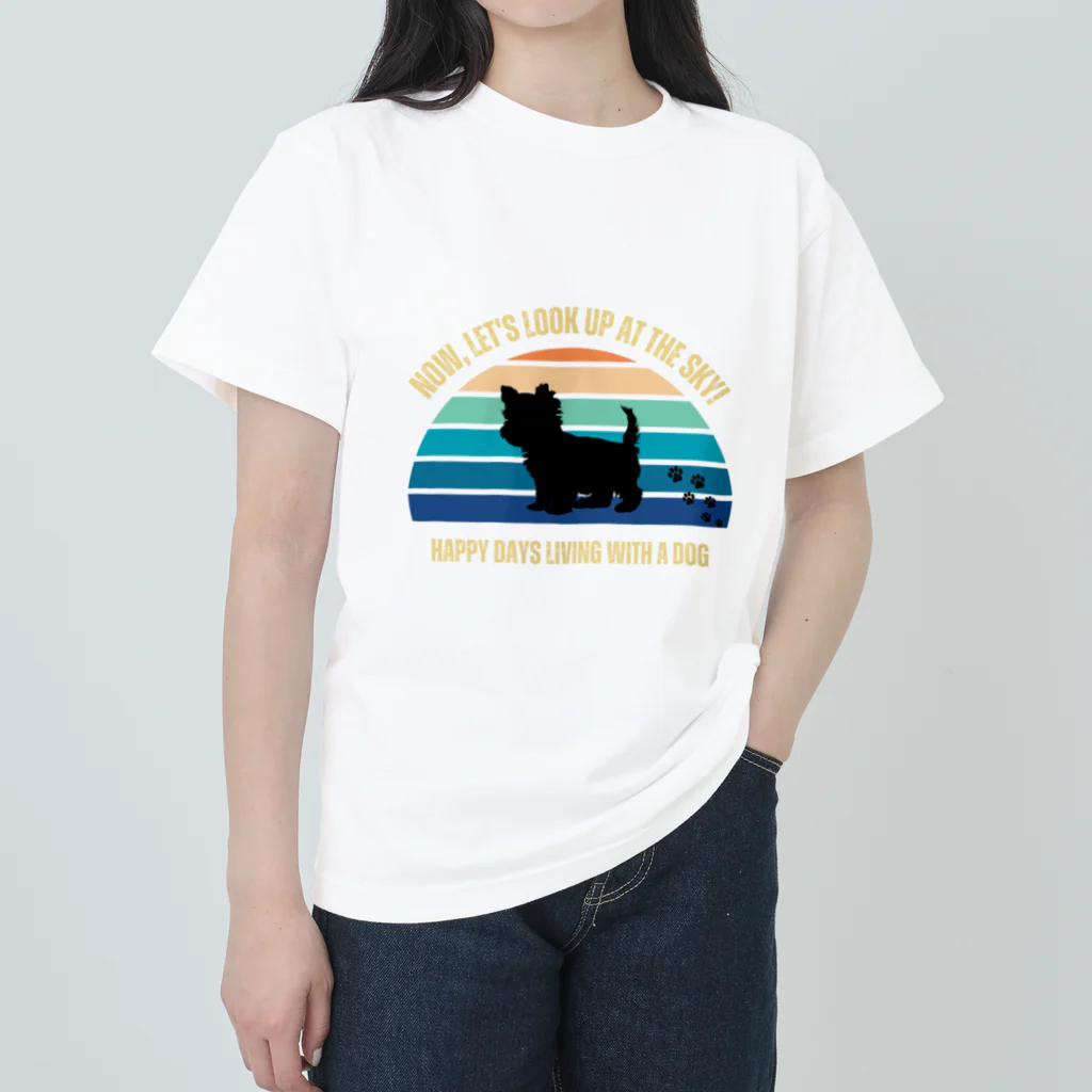 dreamy-designのわんちゃん　ヨークシャテリア Heavyweight T-Shirt