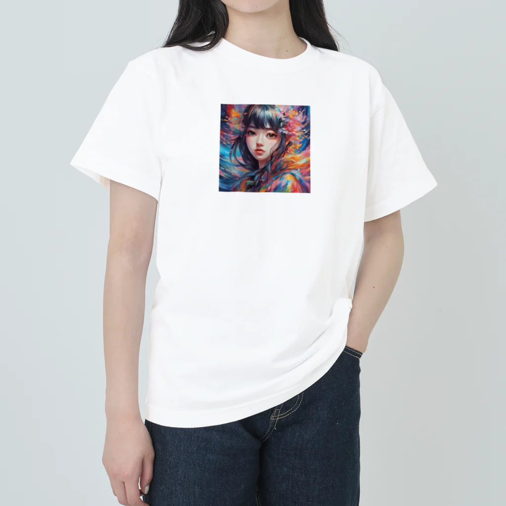ヲシラリカの美少女 ヘビーウェイトTシャツ