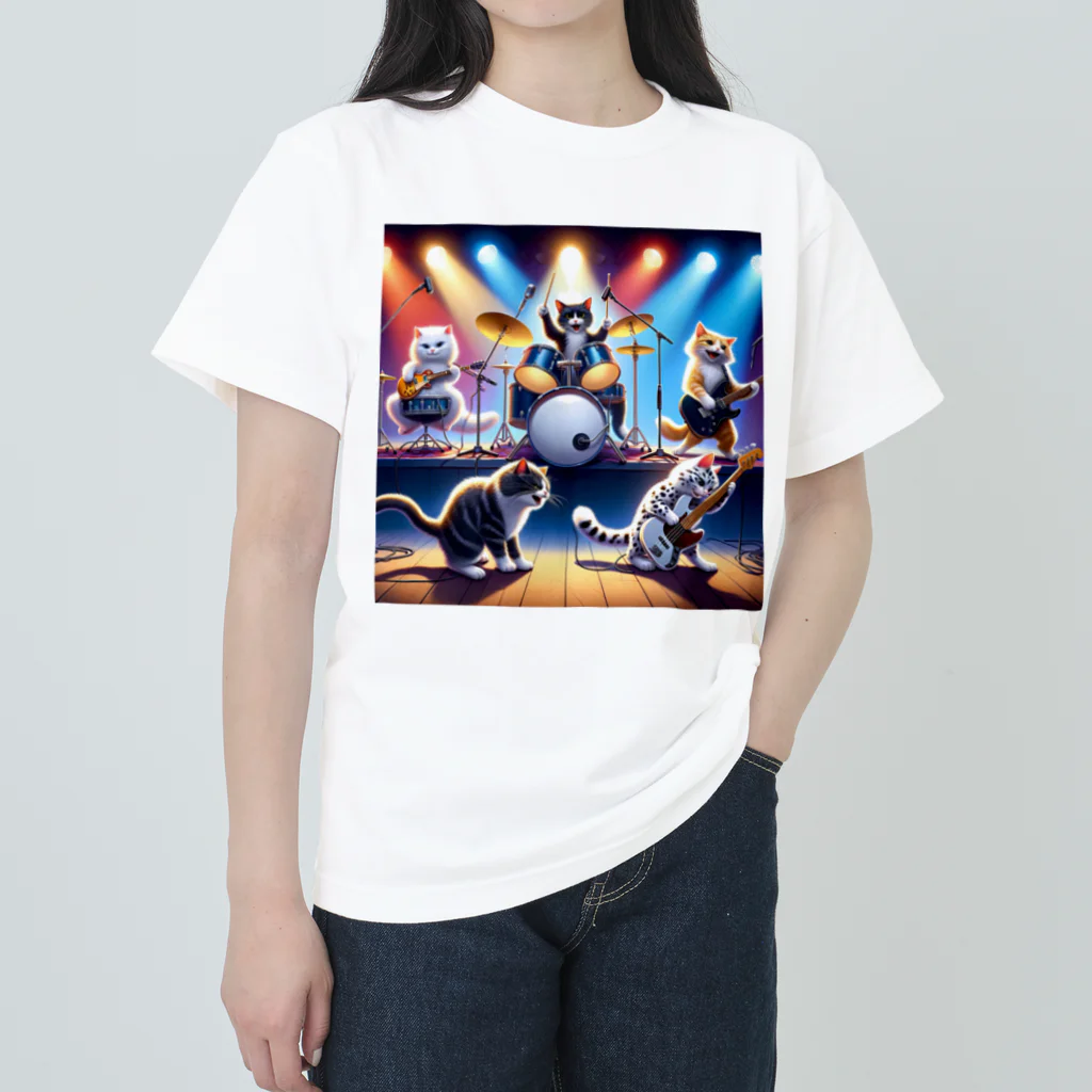 kana-catのロックンロールキャッツ Heavyweight T-Shirt