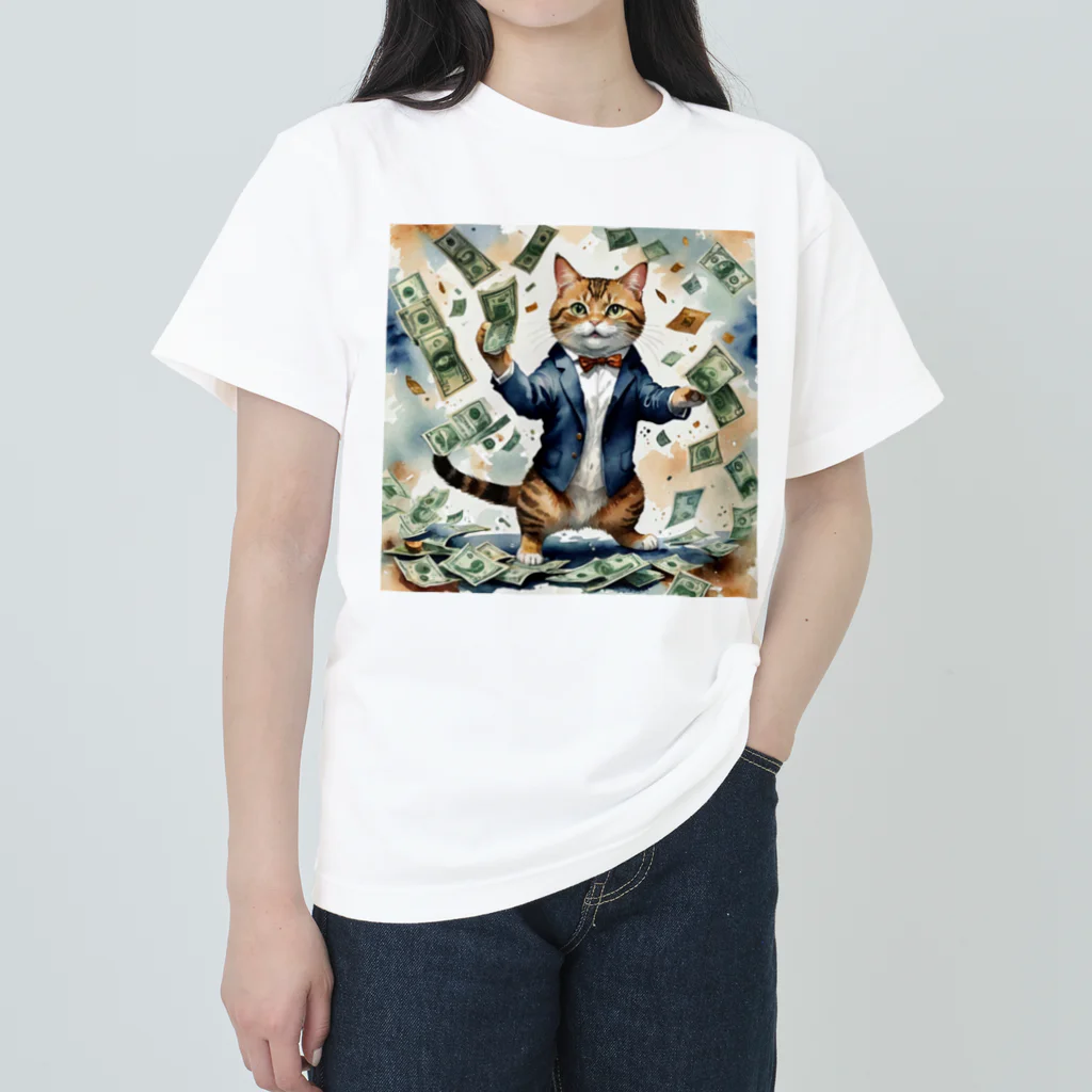 なむねこの猫社長 Heavyweight T-Shirt