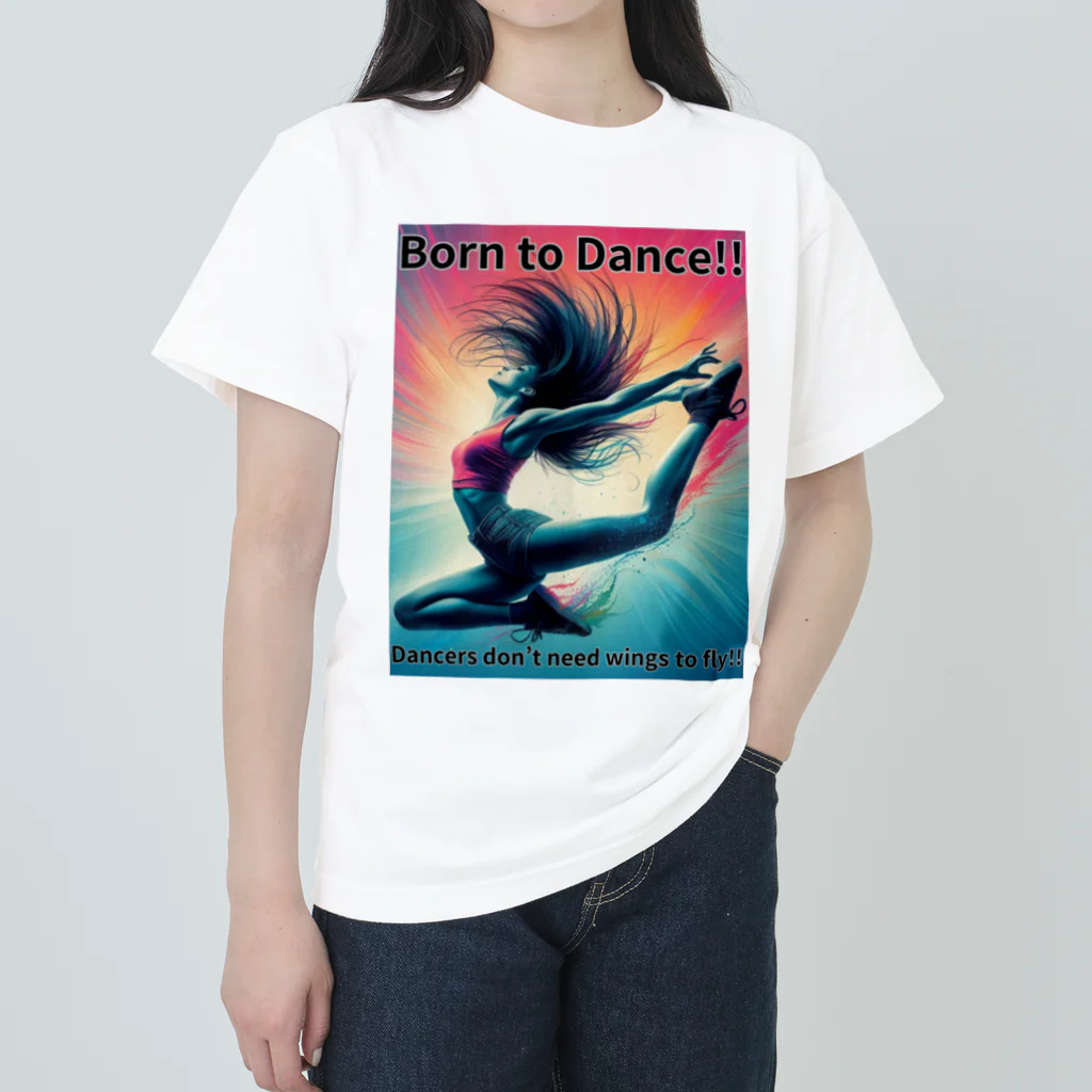 Koji_YamanouchiのBorn to Dance!! （踊るために生まれた!!)【やまぴーデザインvol.1】 ヘビーウェイトTシャツ