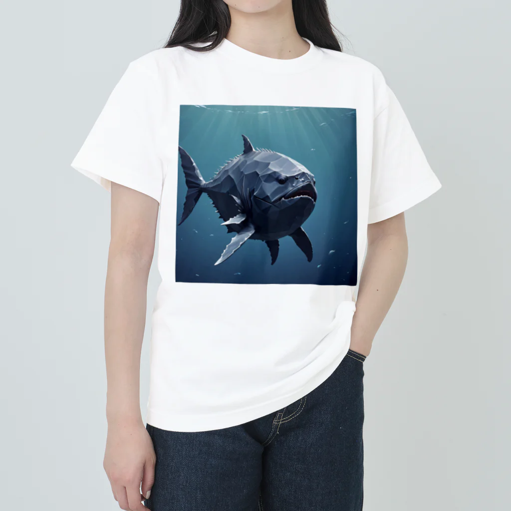 asuto_20のローポリ風マンボウ ヘビーウェイトTシャツ