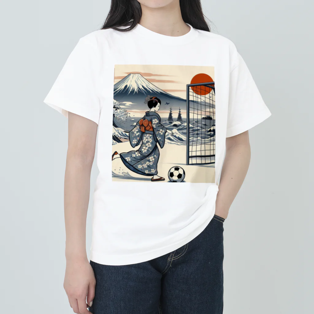 foot8の浮世絵にしてみた3 Heavyweight T-Shirt