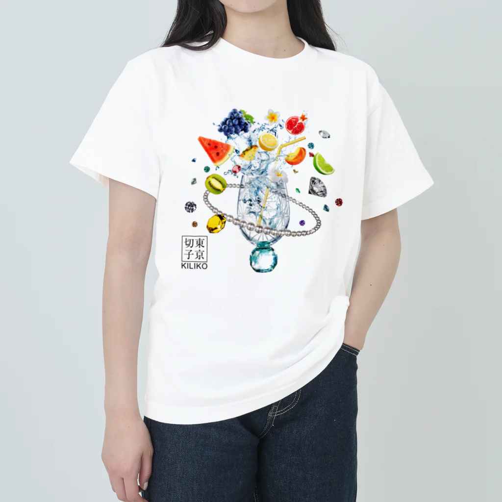 KILIKOStudiosの虹が出る東京切子　エメラルド ヘビーウェイトTシャツ