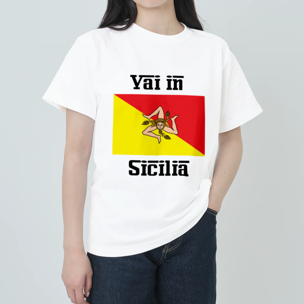 Tee Horizonの【旅行シリーズ】Val in Sicilia （シチリアへ行け） ヘビーウェイトTシャツ
