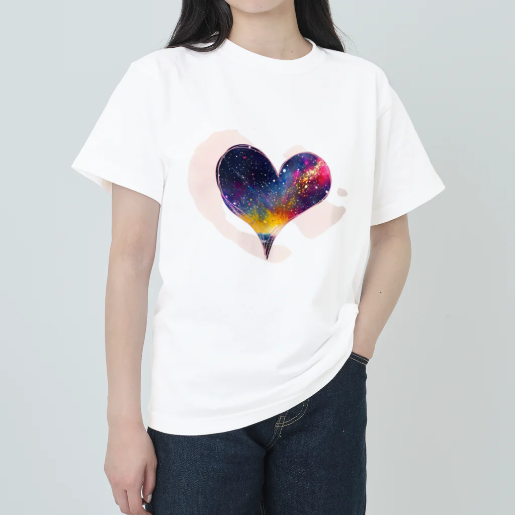 bittersweetの彩りハート銀河ペイント ヘビーウェイトTシャツ