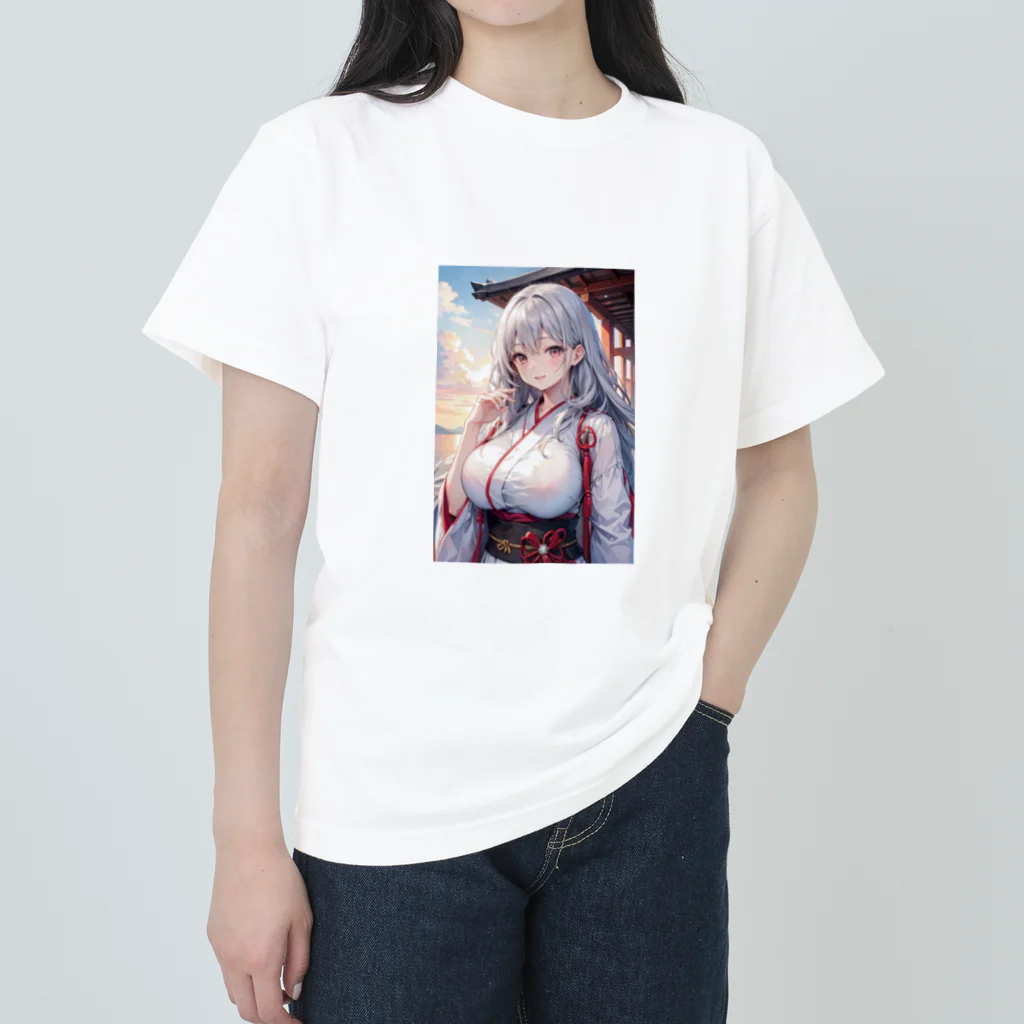 巫女スタぐらむの綺麗な巫女 Heavyweight T-Shirt