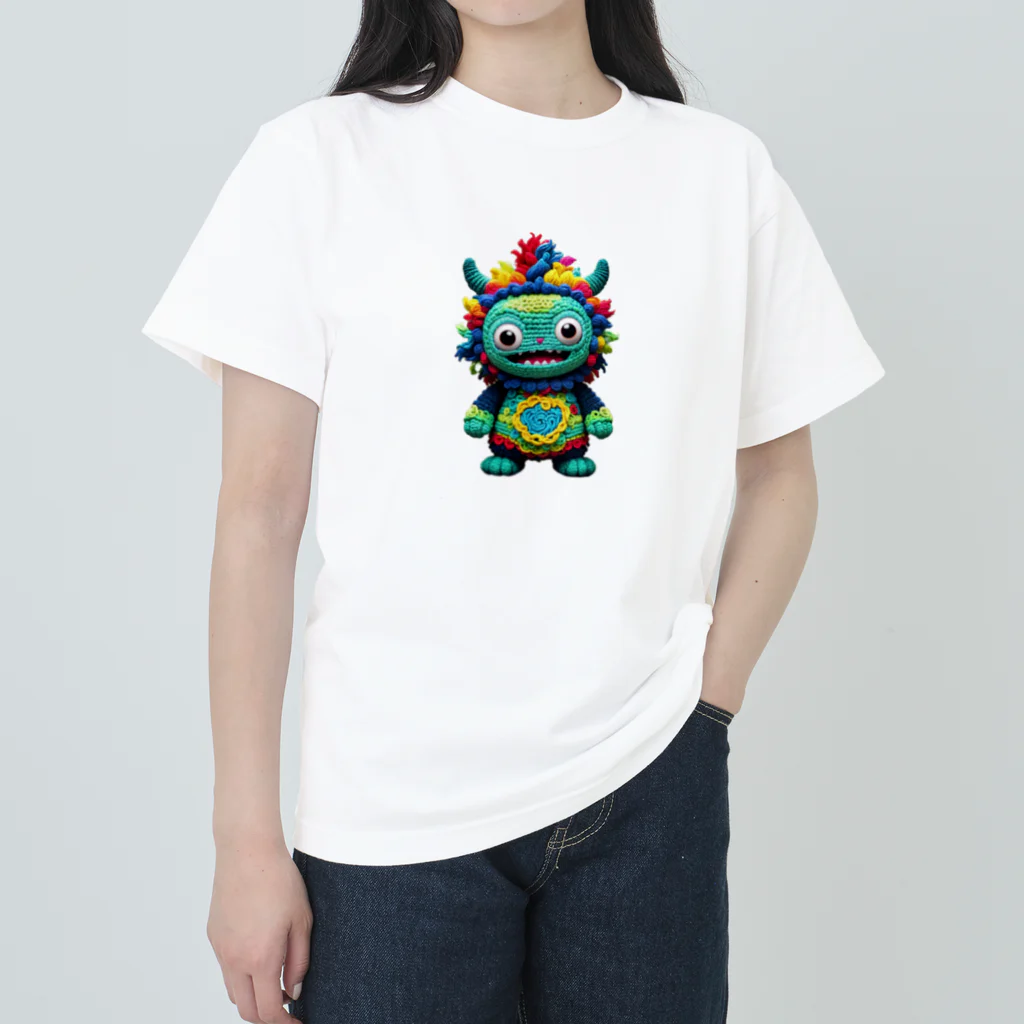 AI妖怪大図鑑の毛糸妖怪　アムヤン Heavyweight T-Shirt