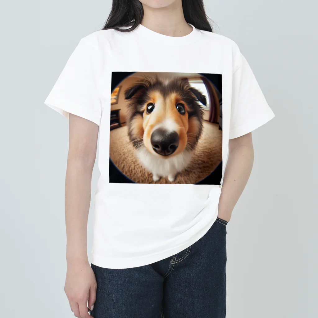 mermaidのcollie Heavyweight T-Shirt