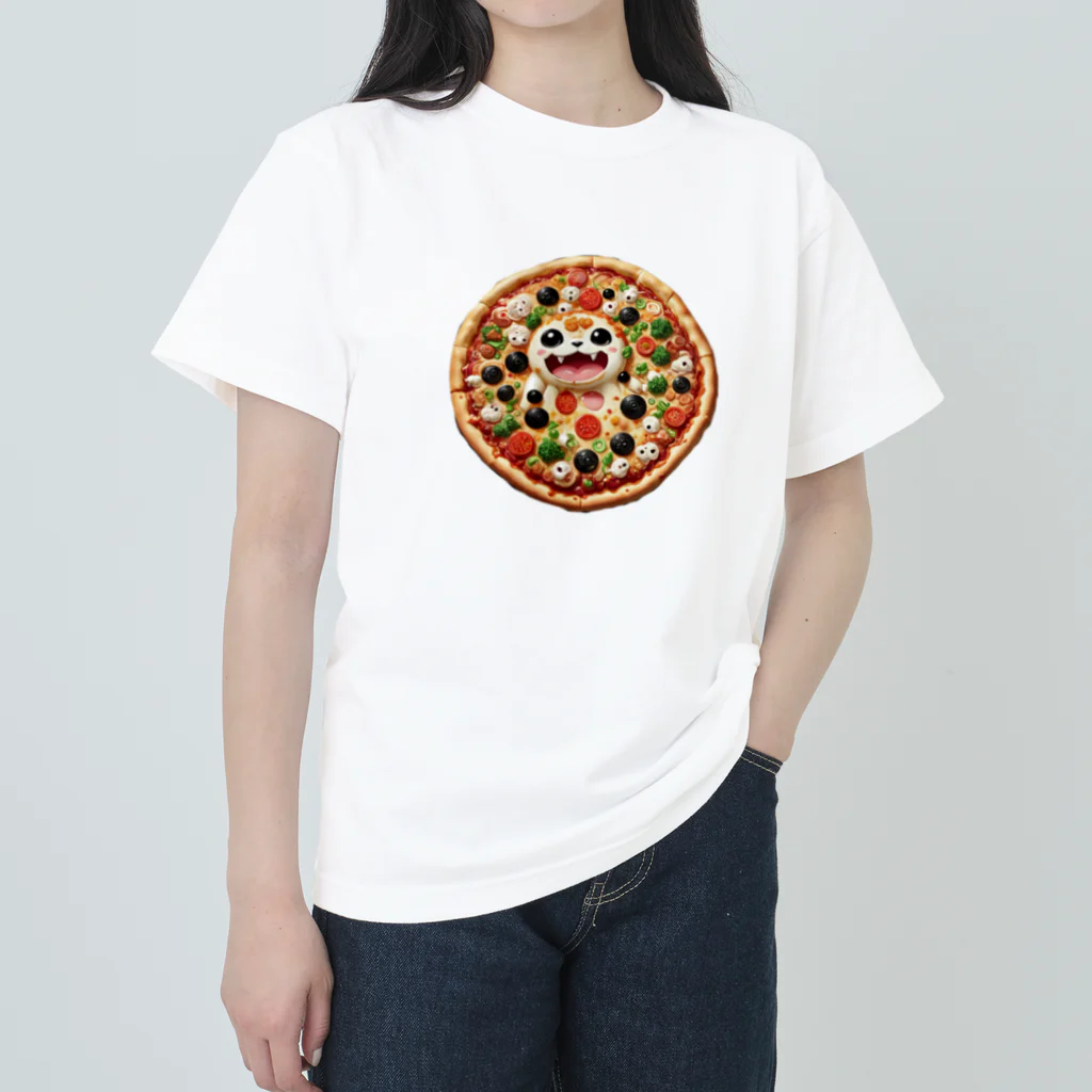 AI妖怪大図鑑のピザ妖怪　ラザピー ヘビーウェイトTシャツ