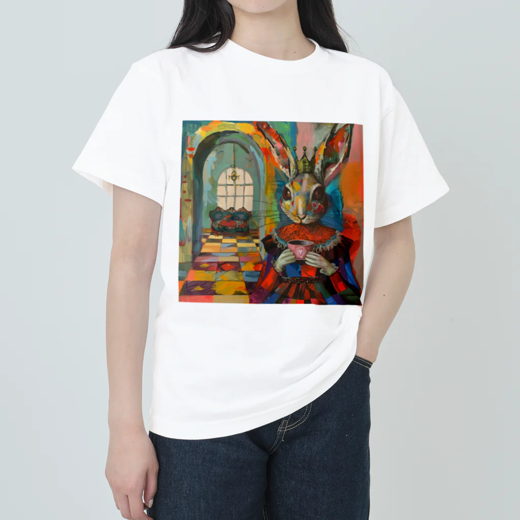 i-naのウサギ　ティータイム Heavyweight T-Shirt