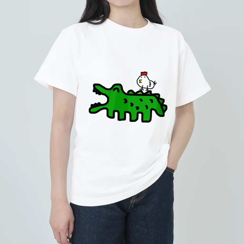 Dice-K2525のゆるかわワニ ヘビーウェイトTシャツ